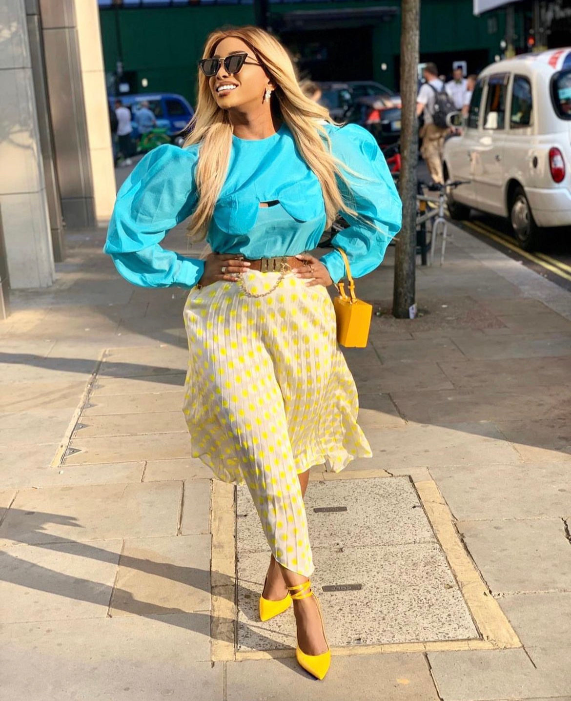 Blue Long Sleeve Top