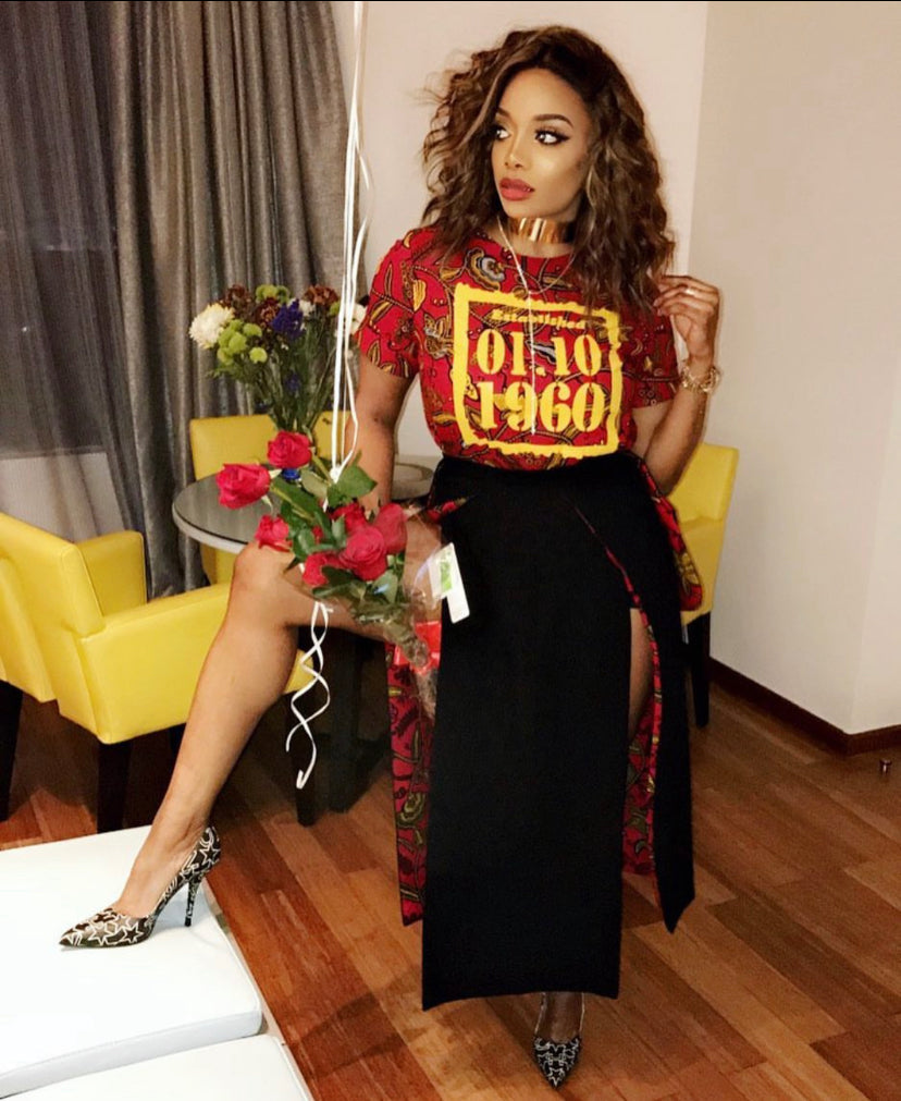 Black and Red Ankara 2 piece