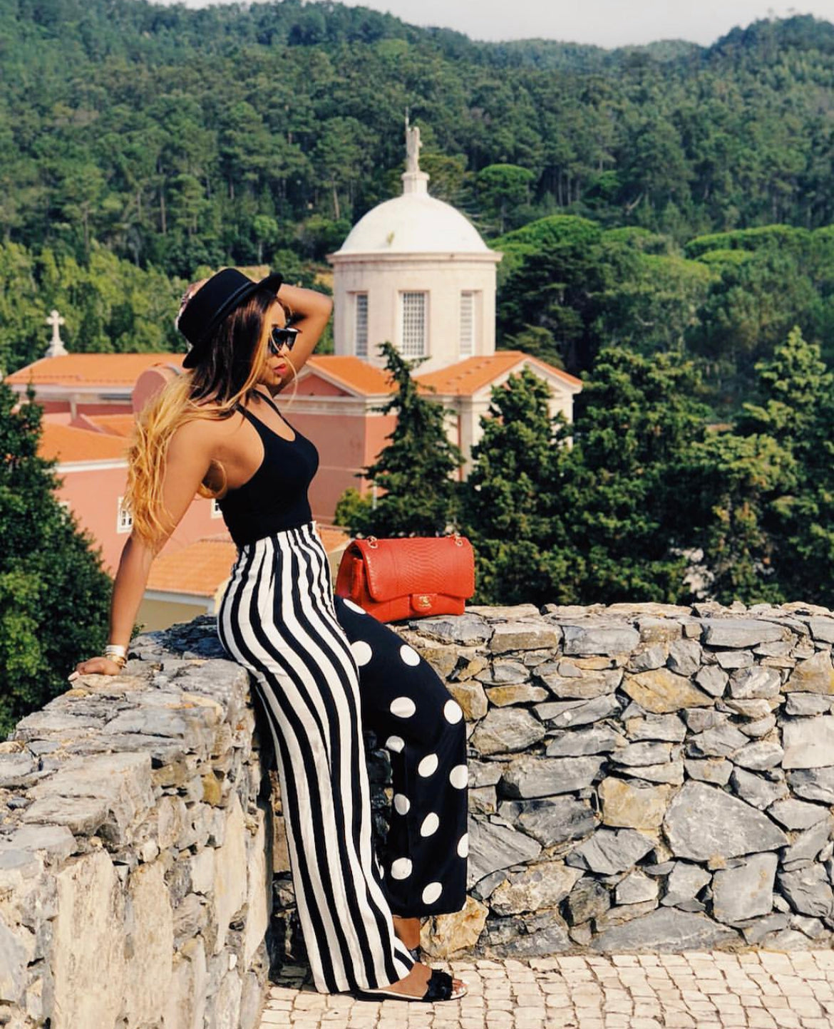 Black and white pants