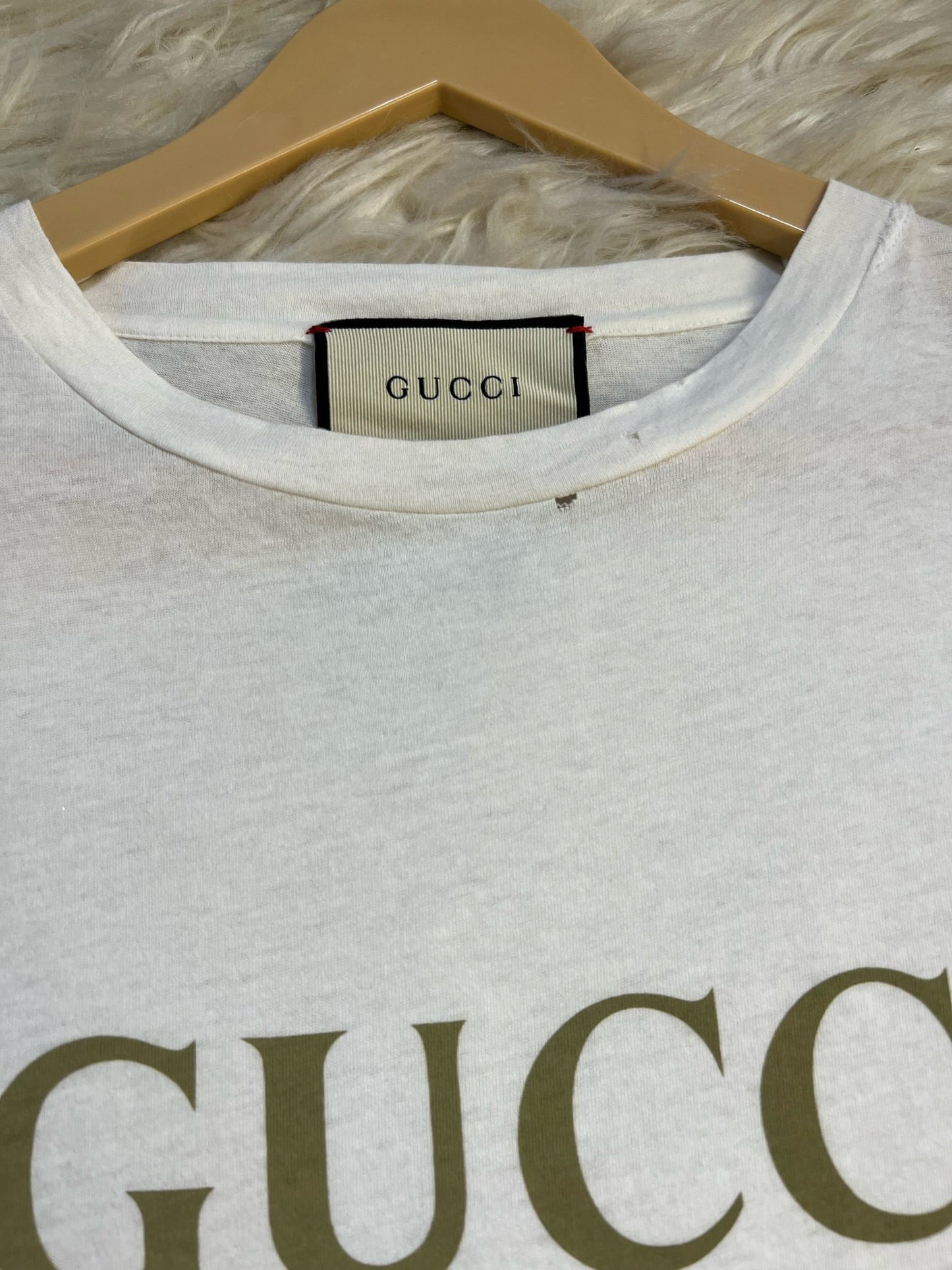 Gucci GG detail logo print T-shirt - White