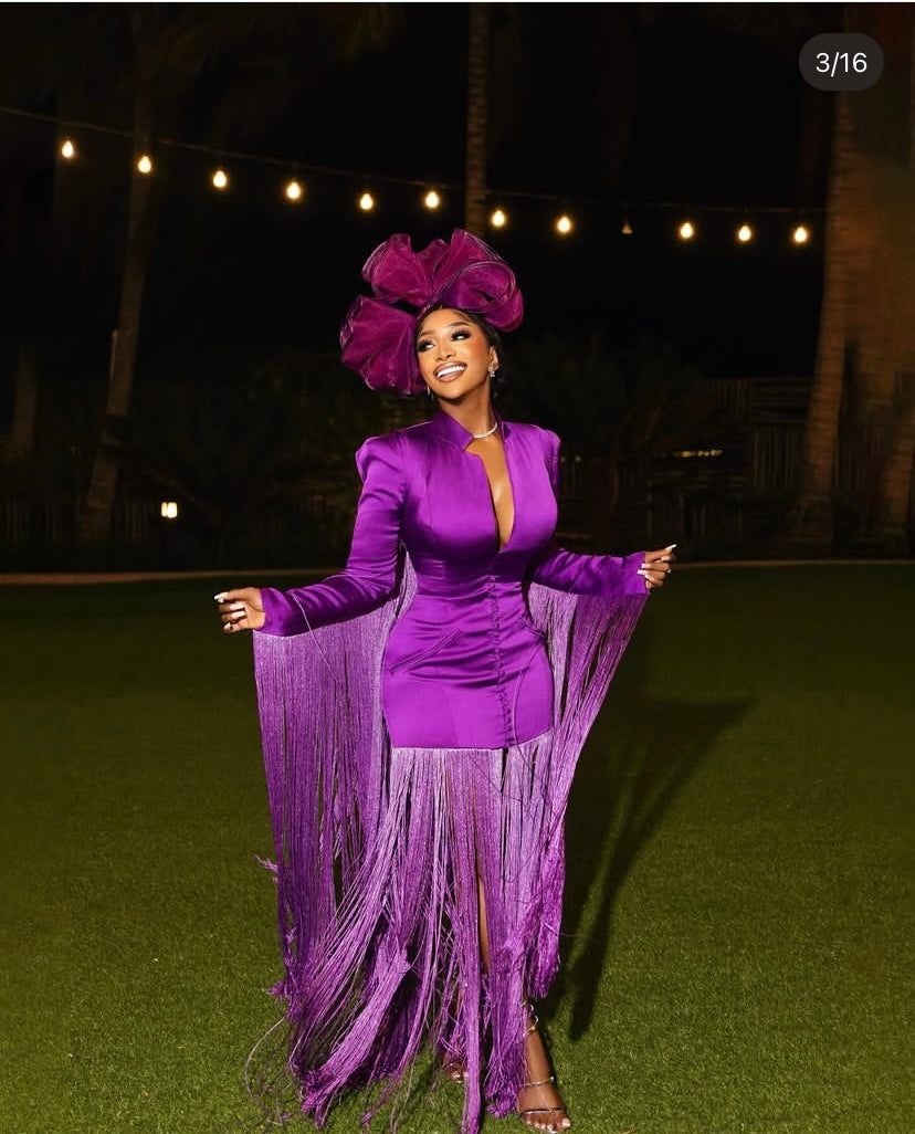 Purple Fringe Dress