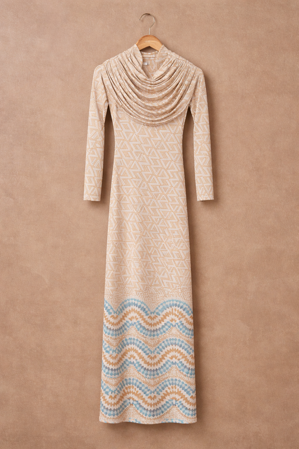 Motif Drape Dress