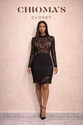 Black Lace Top Tube Dress