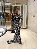 Black & White Padded Mesh Print Set