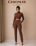 Brown Two piece body suit and leggings