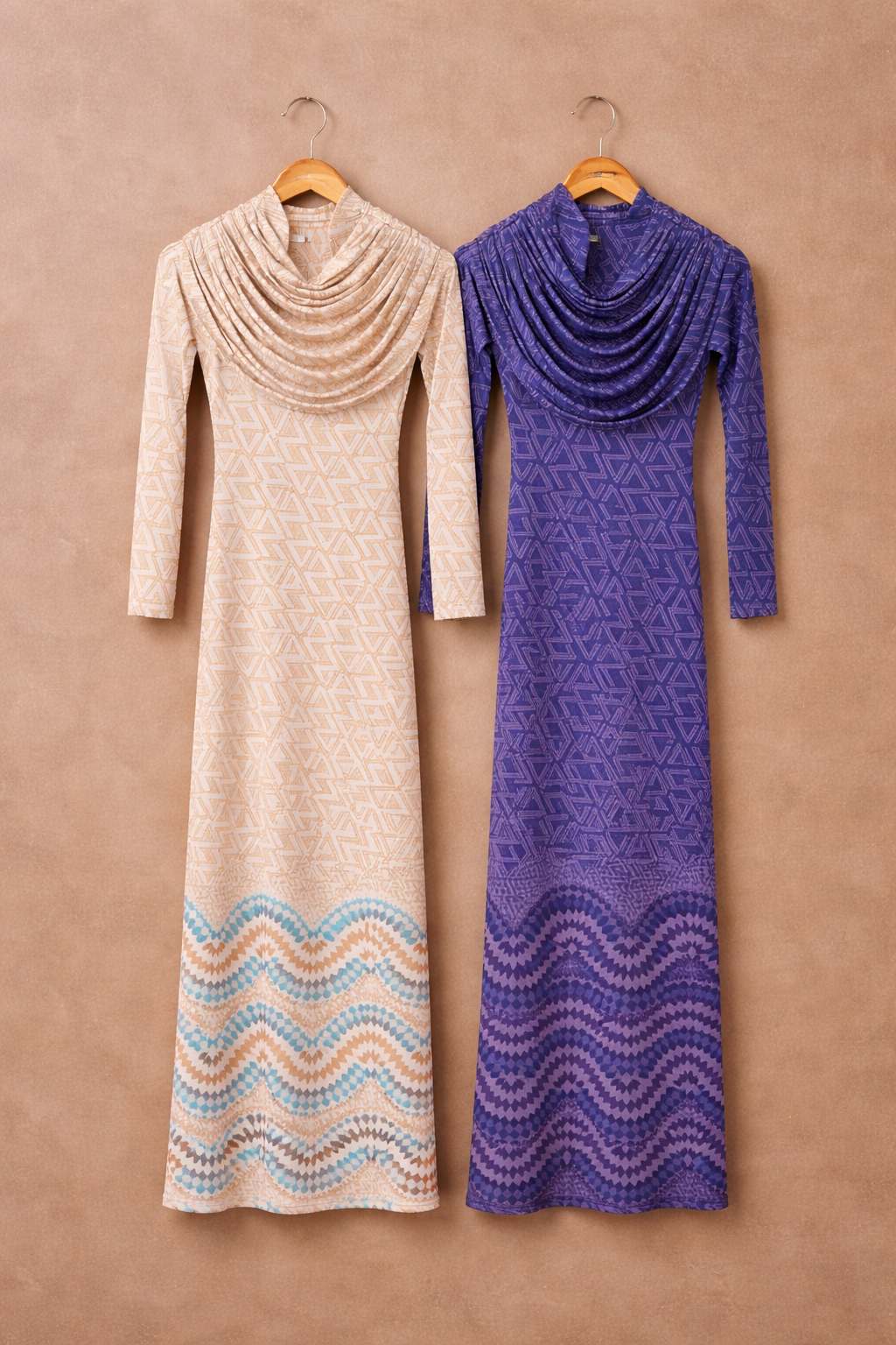 Motif Drape Dress