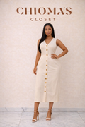 Chioma's Closet Cream Midi Dress