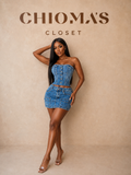 Denim Two-Piece Cargo Skirt Set