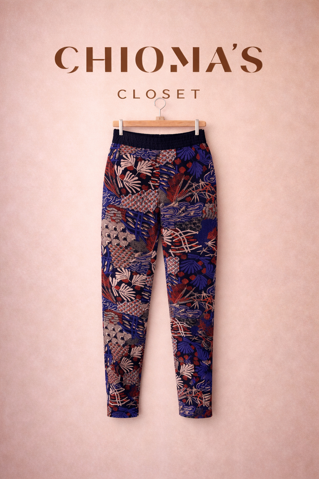 Elastic Waist Multicoloured Shell Pants