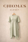 Green Barley There Striped Dress