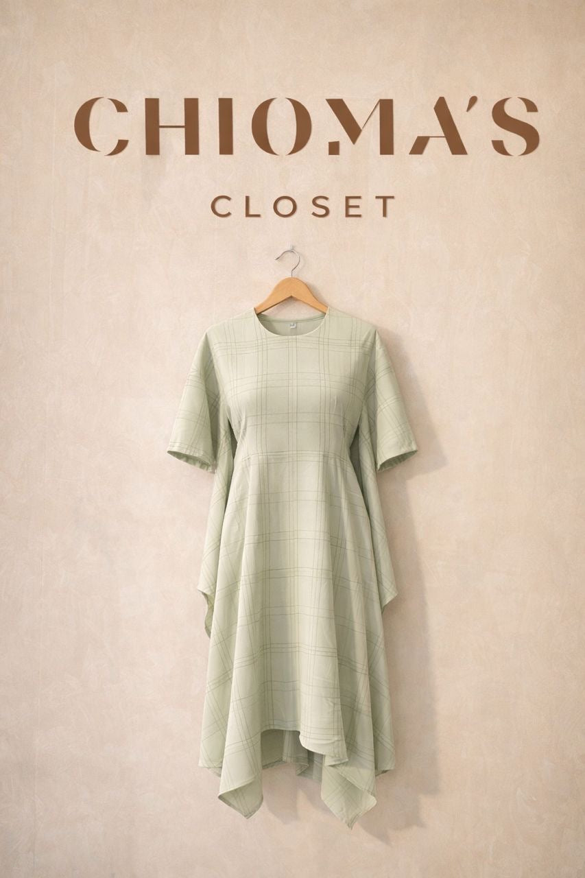 Green Barley There Striped Dress