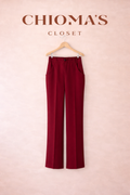 High Waisted Deep Red Pants