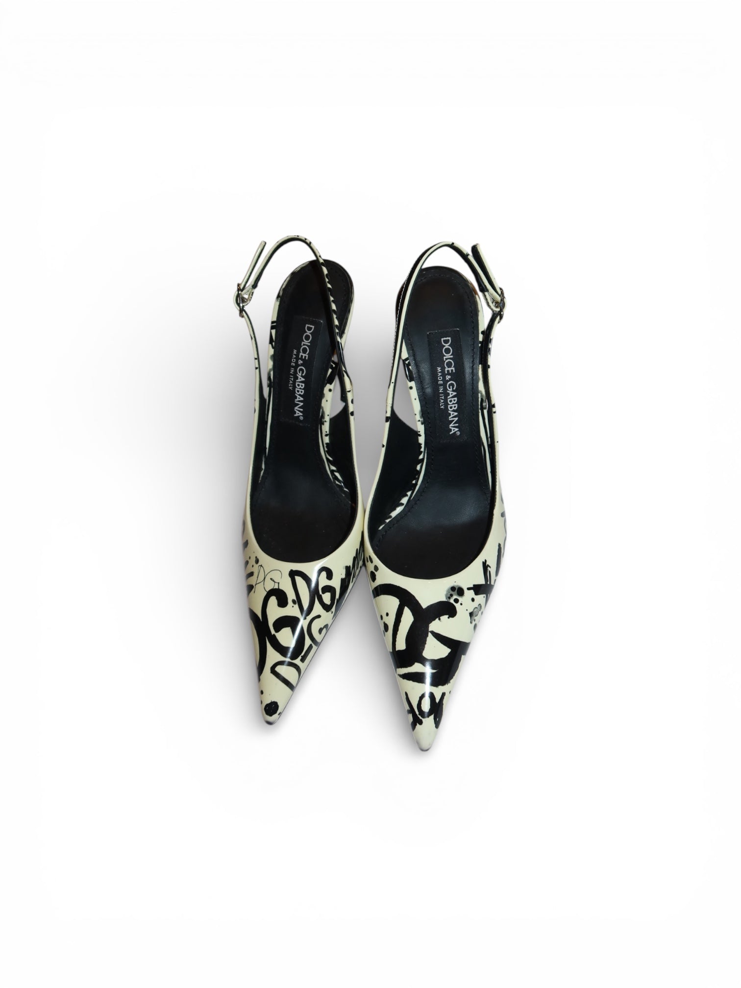 Dolce & Gabbana- Graffiti- Print Slingback pumps