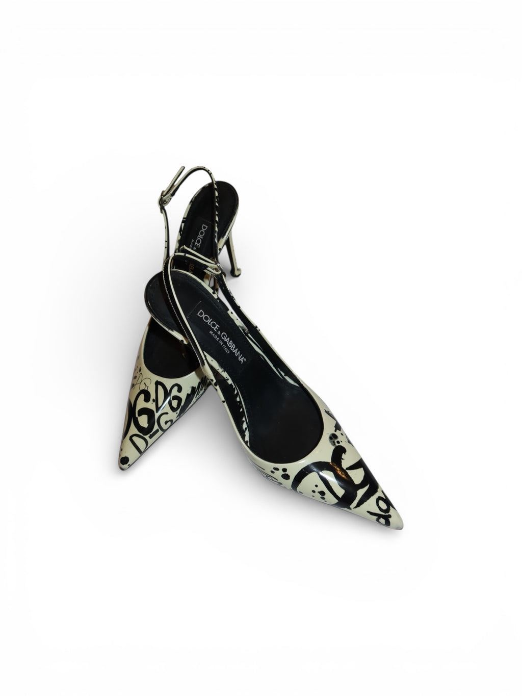 Dolce & Gabbana- Graffiti- Print Slingback pumps
