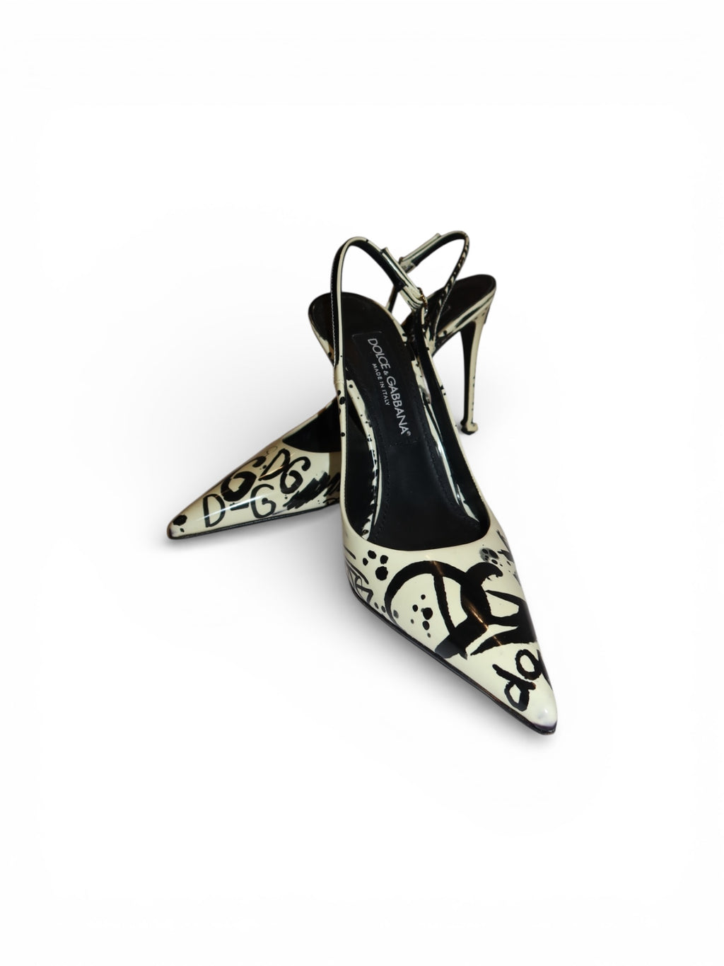 Dolce & Gabbana- Graffiti- Print Slingback pumps