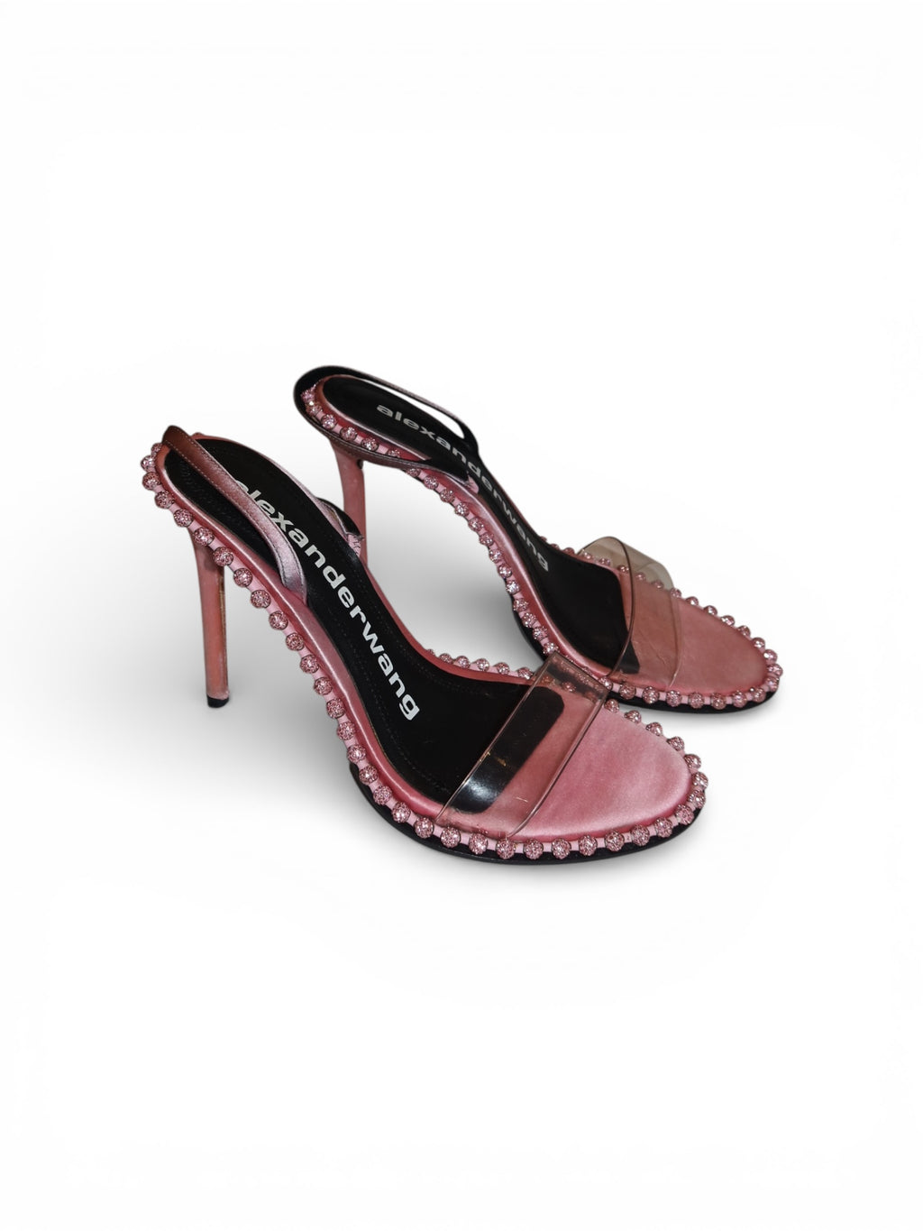 Alexander Wang- Nova Studded Slingback Sandals (Pink Satin)