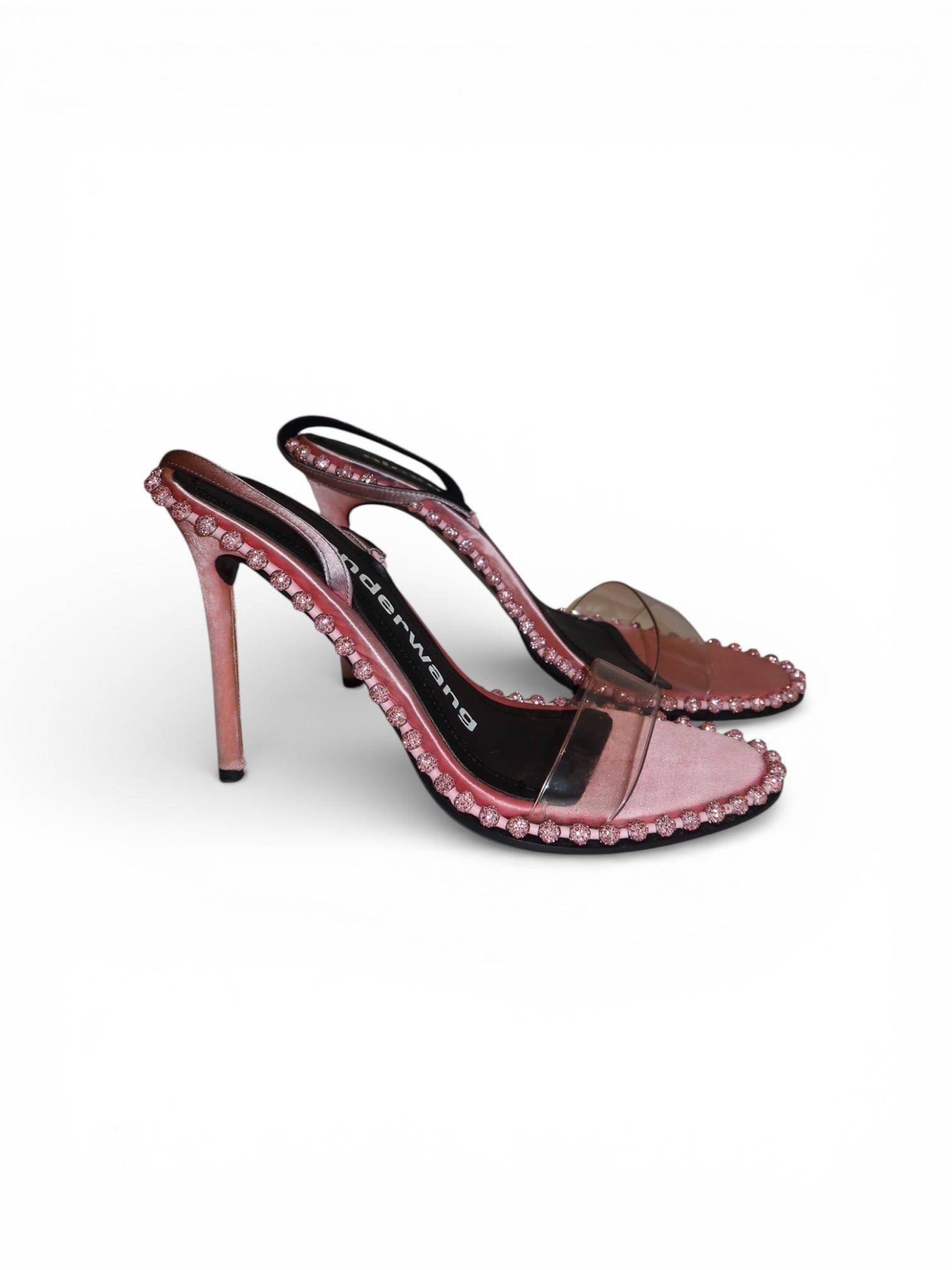 Alexander Wang- Nova Studded Slingback Sandals (Pink Satin)