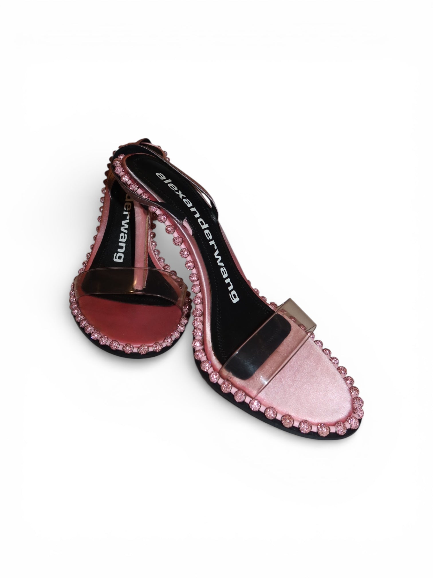 Alexander Wang- Nova Studded Slingback Sandals (Pink Satin)