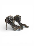 Rene Caovilla Crystal Cage Sandals (Silver)