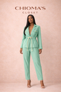 Mint Two Piece with Tie details