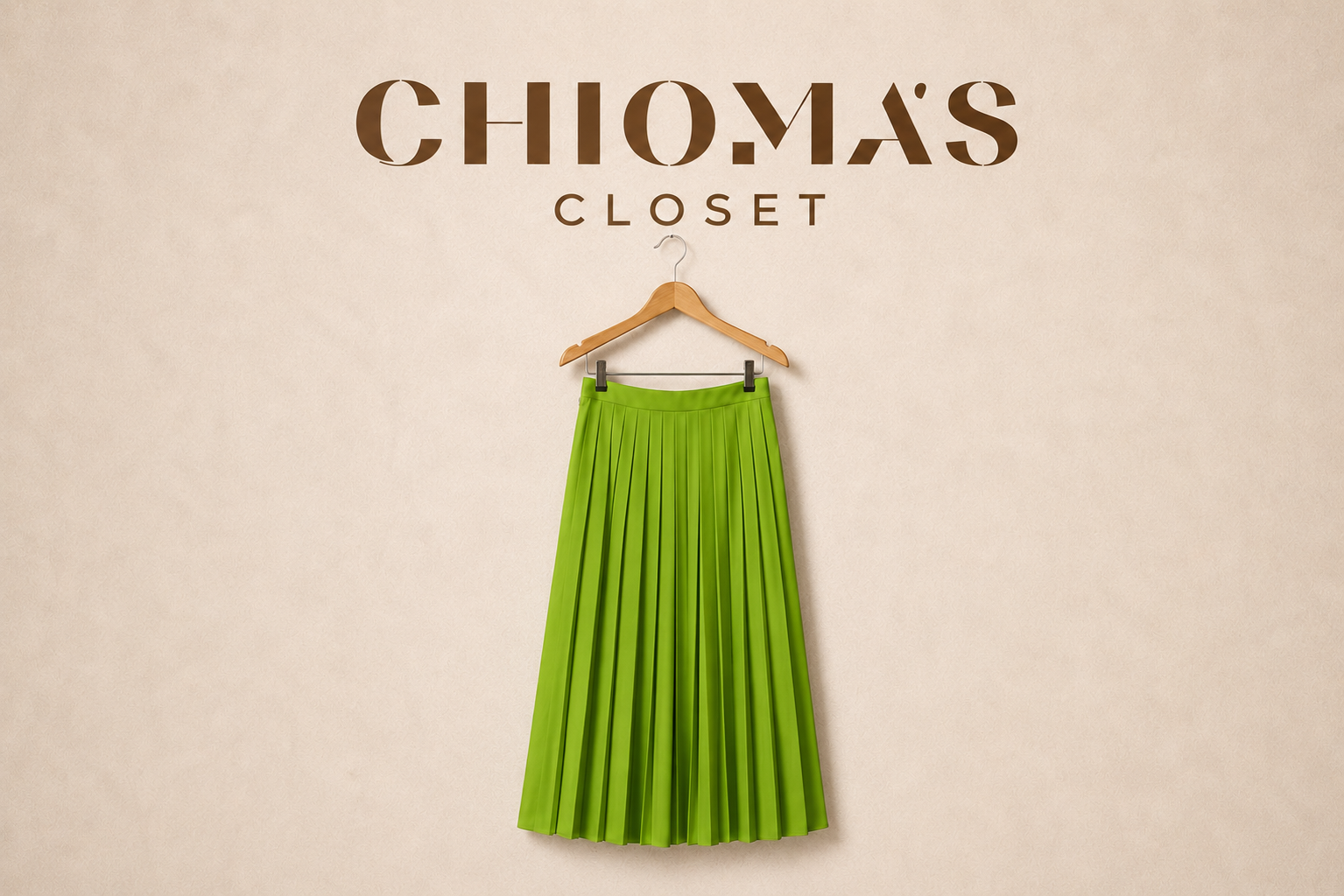 Lime Muse Pleated Skirt