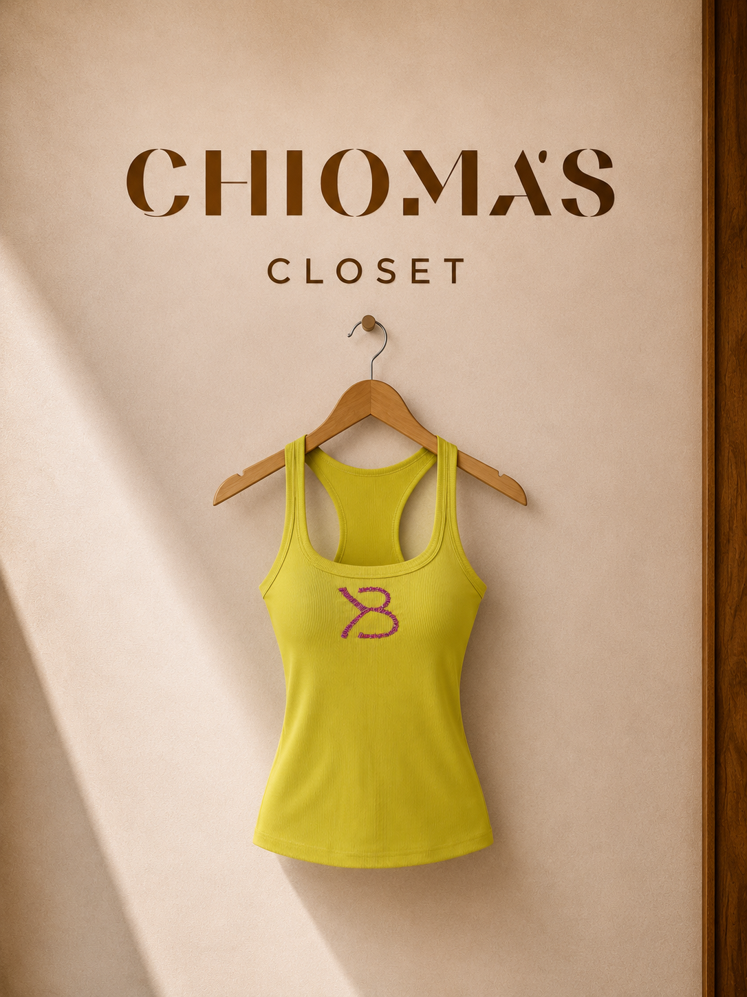 Lime Ribbed Racerback Tank Top