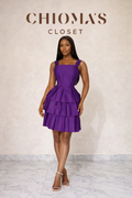 MOT Purple Layered Midi Dress