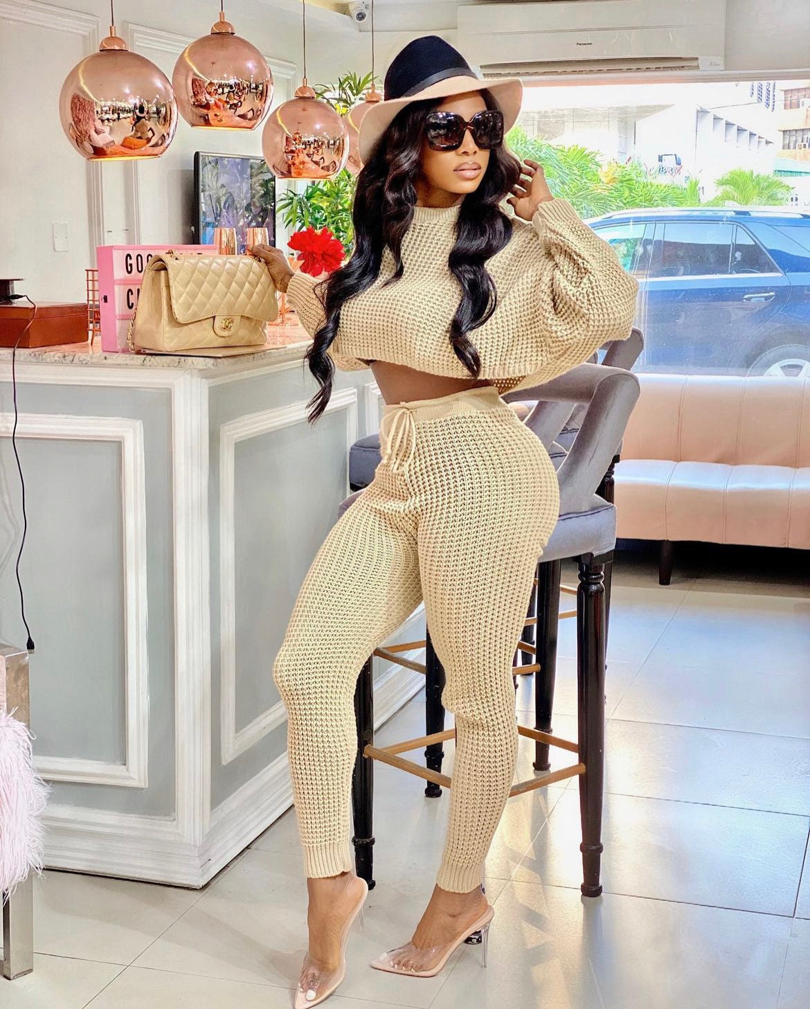 Nude Knit set Size