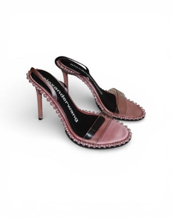 Alexander Wang- Nova Studded Slingback Sandals (Pink Satin)