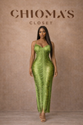 Olive Fringe Dress