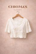 Short Sleeve Lace Detail Blouse