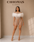 Somo by Soma Feathered Diamante Playsuit