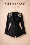 Black Blazer with V-neckline