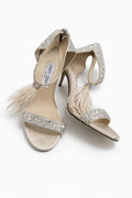 Jimmy Choo Viola 110 Crystal Feather Sandals (UK 5 / EU 38)