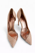 Gina London Crystal Embellished D’Orsay Pumps (Champagne) (UK 5 / EU 38)