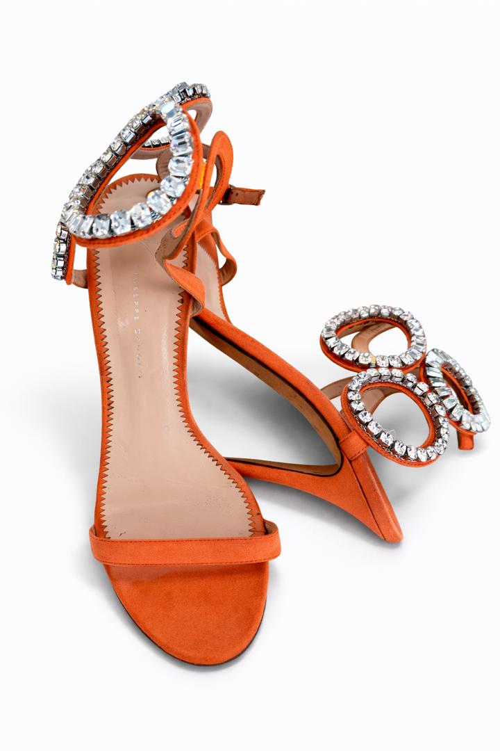 Giuseppe Zanotti Crystal Circle Sandal (UK 5 / EU 38)
