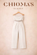 White Bralette and Trousers 2 Piece Set
