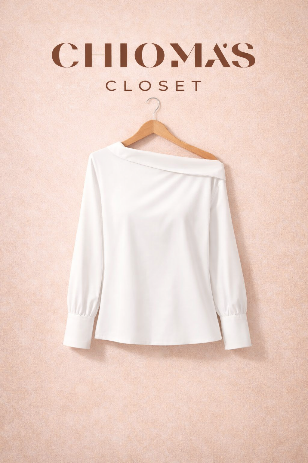 White off shoulder Collared Shirt