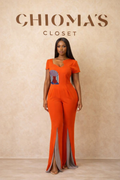 Orange Pallazo Jumpsuit